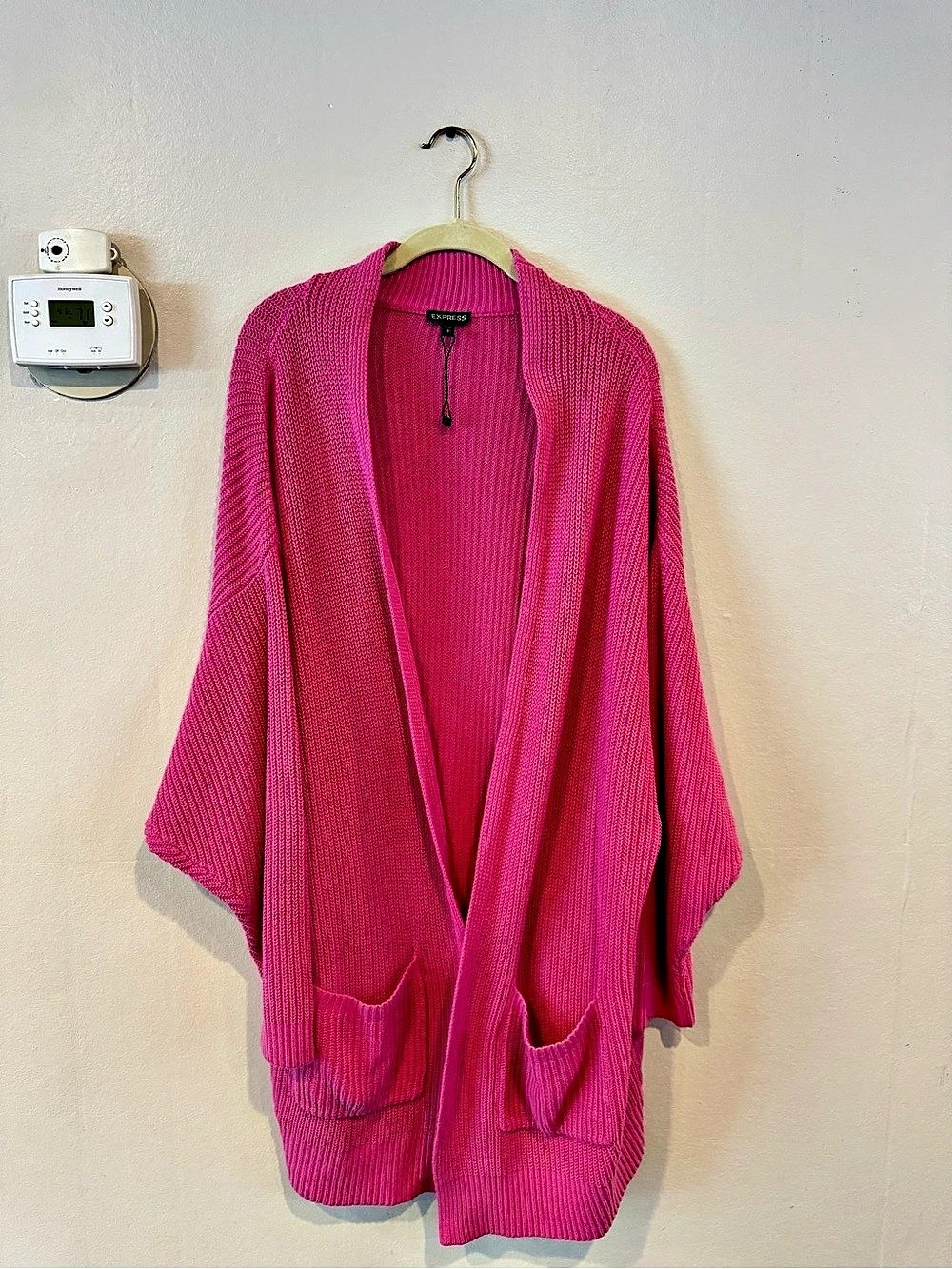Express Pink Knit Cardigan Size Large Like New
